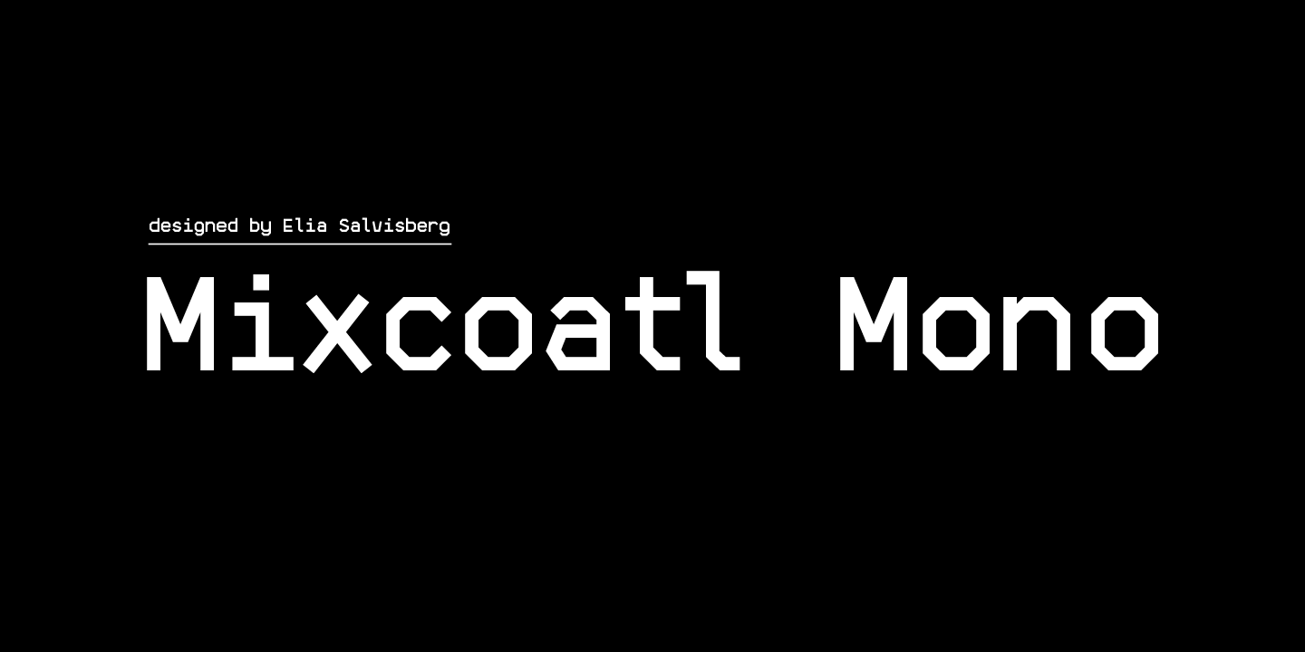 Mixcoatl Mono Font preview